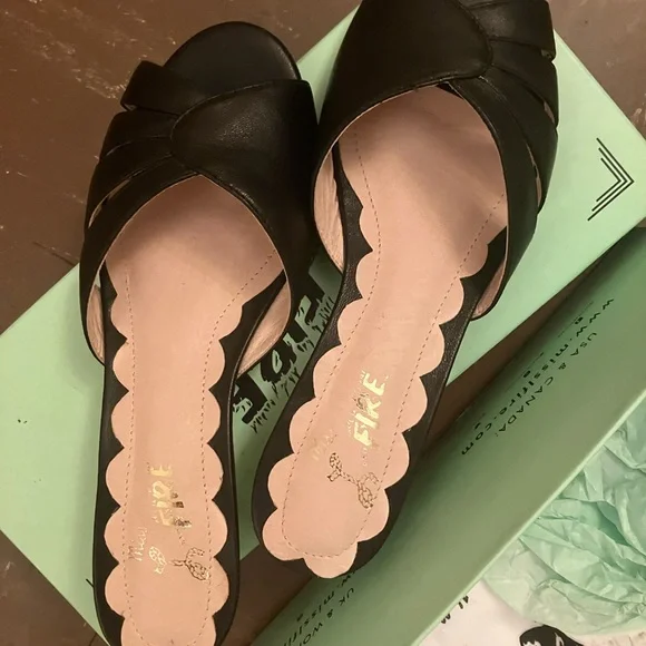 New Miss L Fire summer slip-on crystal heel euro 37 - Picture 6 of 6